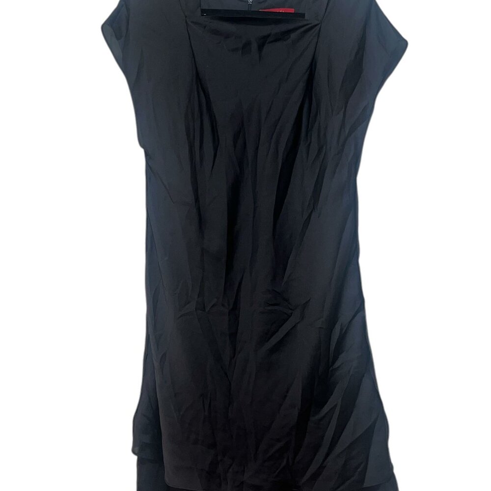 Callia Soleza Black Shift Mid Length Cocktail Sleeveless Dress Size Medium USED